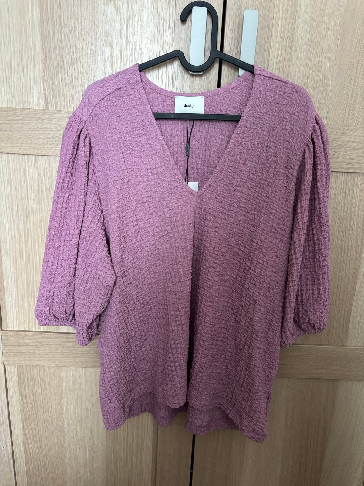 Shoeby Shoeby LA-SCRINKLE V-NECK TOP - Nieuw met kaartje, Paars, Maat 46/48 (XL) of groter, Nieuw, Ophalen of Verzenden