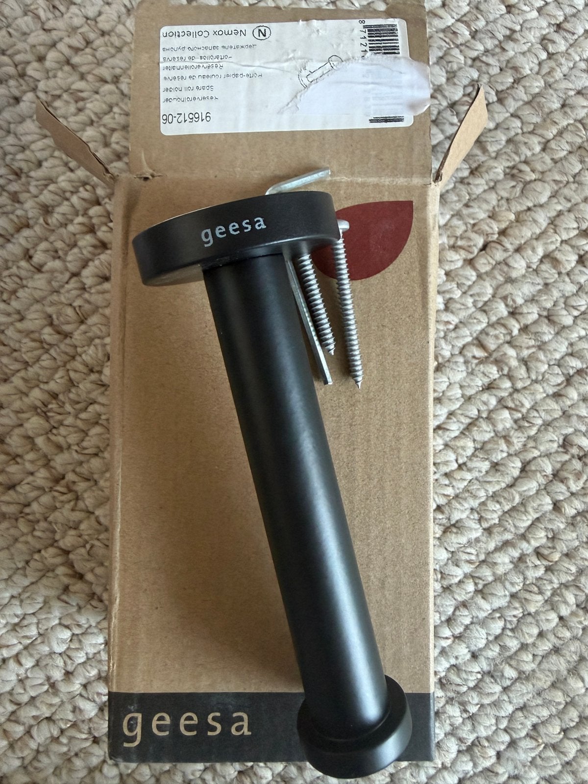 Geesa Nemox Collection Reserverolhouder Zwart, Toilet-accessoire, Nieuw, Ophalen of Verzenden, Overige merken