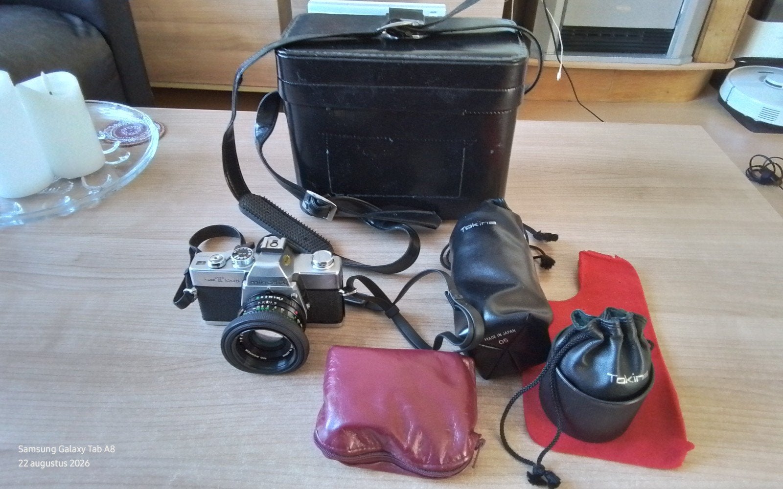 Minolta SR T100x Spiegelreflexcamera 2 lenzen en flitser, Ophalen of Verzenden, Zo goed als nieuw, Spiegelreflex, Minolta