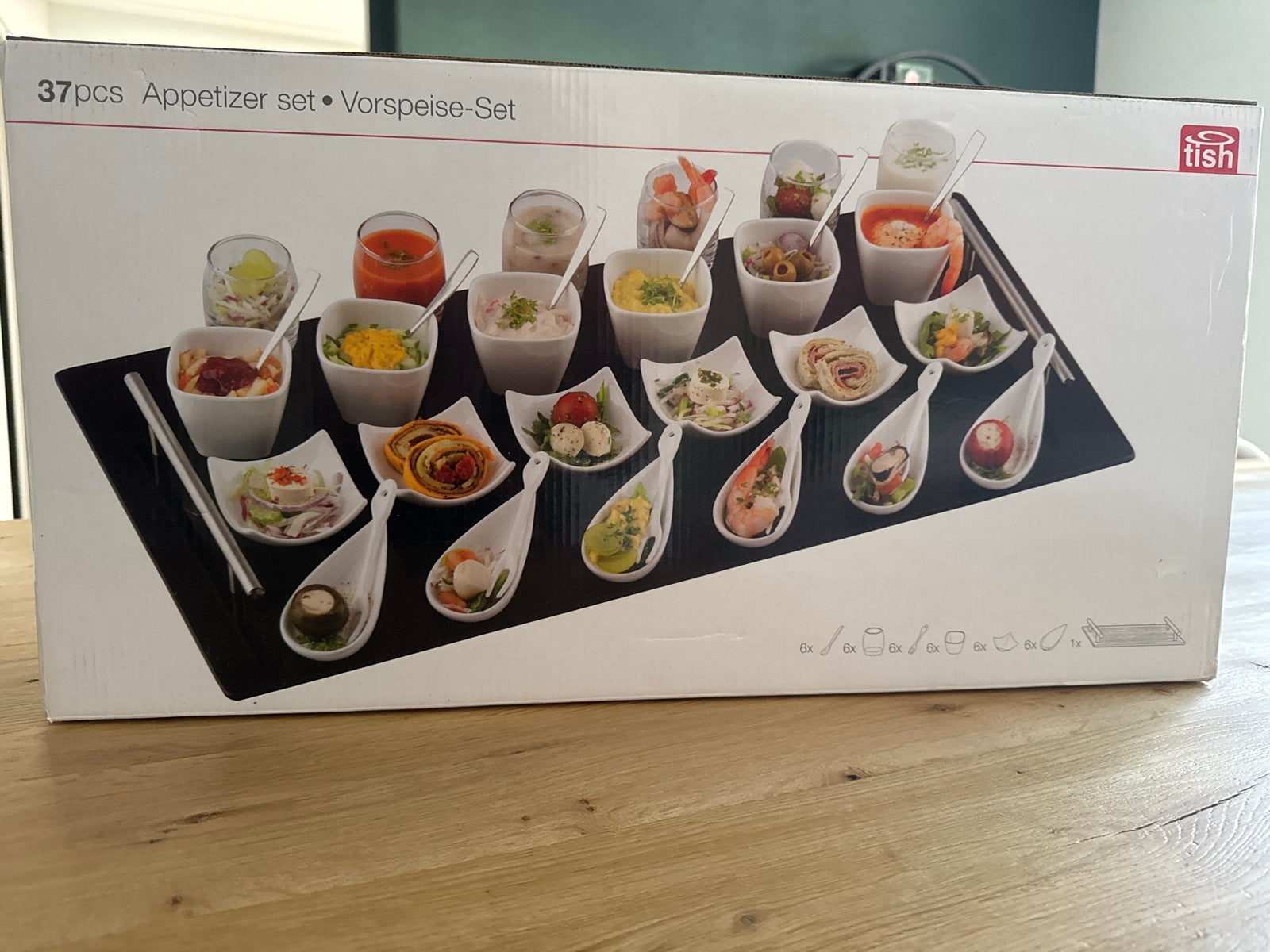 Tish 37-delige amuse set / appetizerset - Nieuw in doos, Ophalen, Overige merken, Keramiek, Nieuw