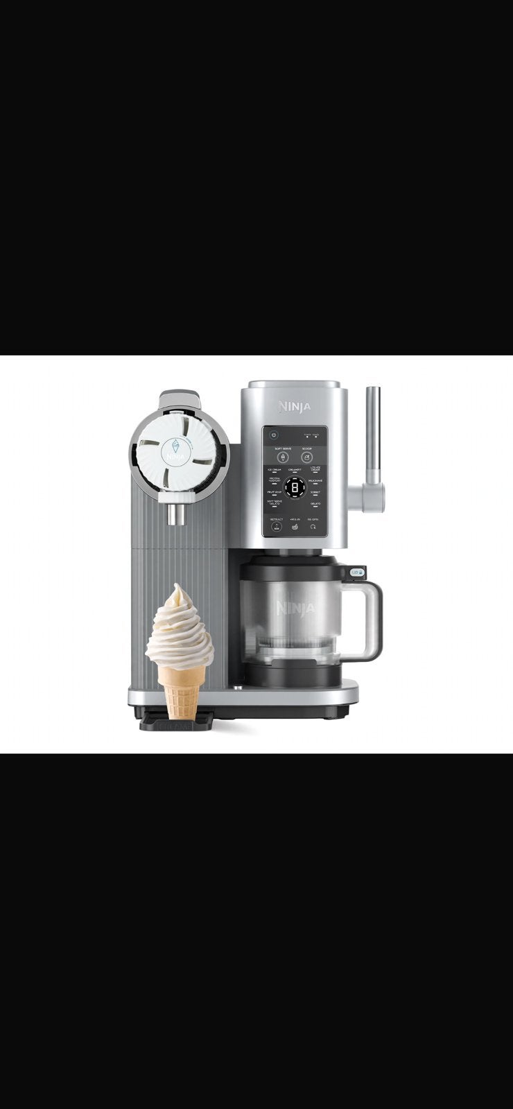 GEZOCHT! Ninja Creami- Swirl- Softijs machine met tape, 4 liter of meer, Ophalen of Verzenden, Zo goed als nieuw, 3 snelheden of meer