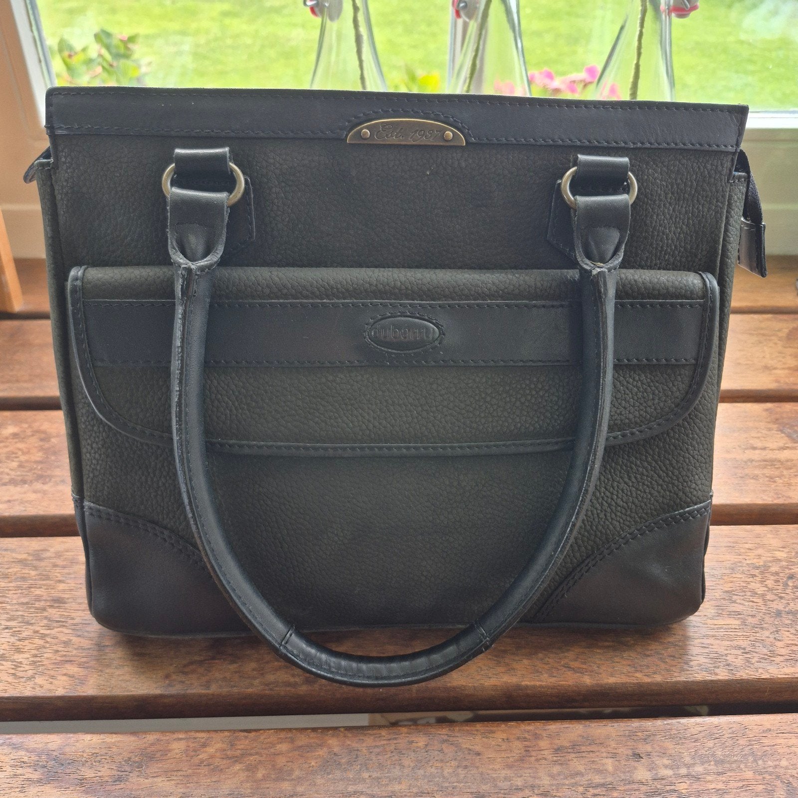 Dubarry of Ireland dames handtas Straffan zwart leder, Ophalen of Verzenden, Zo goed als nieuw, Zwart, Handtas
