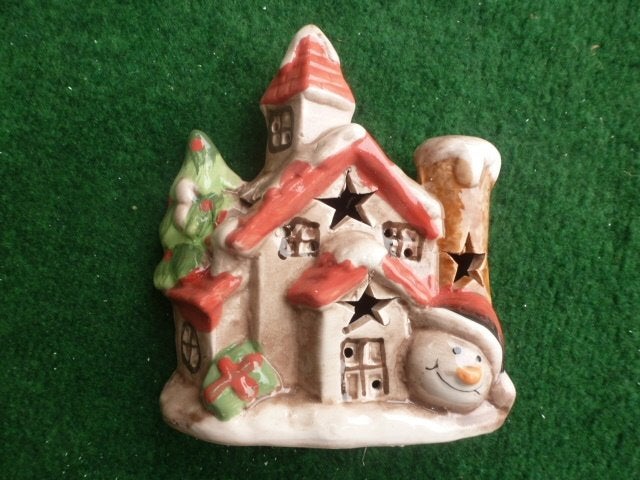 NIEUW 12 stenen kerst huisjes met verlichting 16 cm, Ophalen of Verzenden, Nieuw
