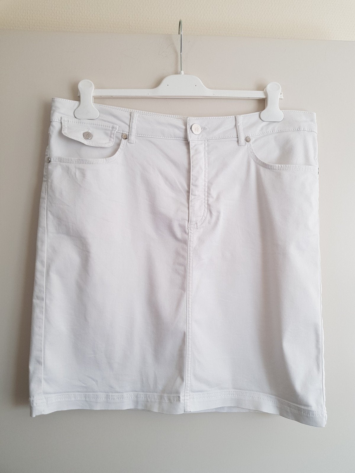 Nick Jean witte katoen mix rok maat 44, Kleding | Dames, Blauw, Maat 42/44 (L), Ophalen of Verzenden, Knielengte