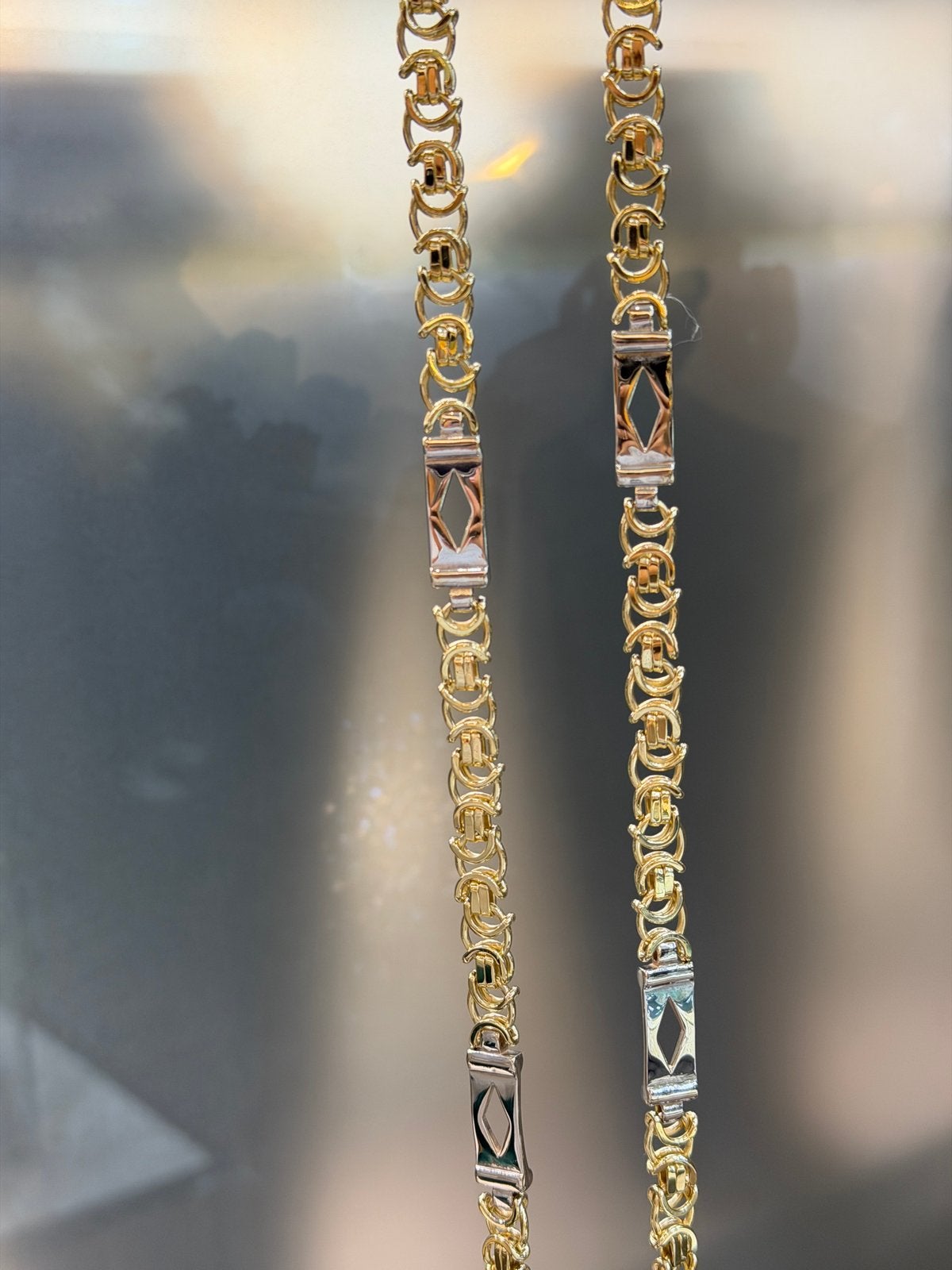 14KT Goud -90.1 Gram - Ketting -PLATTE KONING - Herenketting, Ophalen, Nieuw, Goud