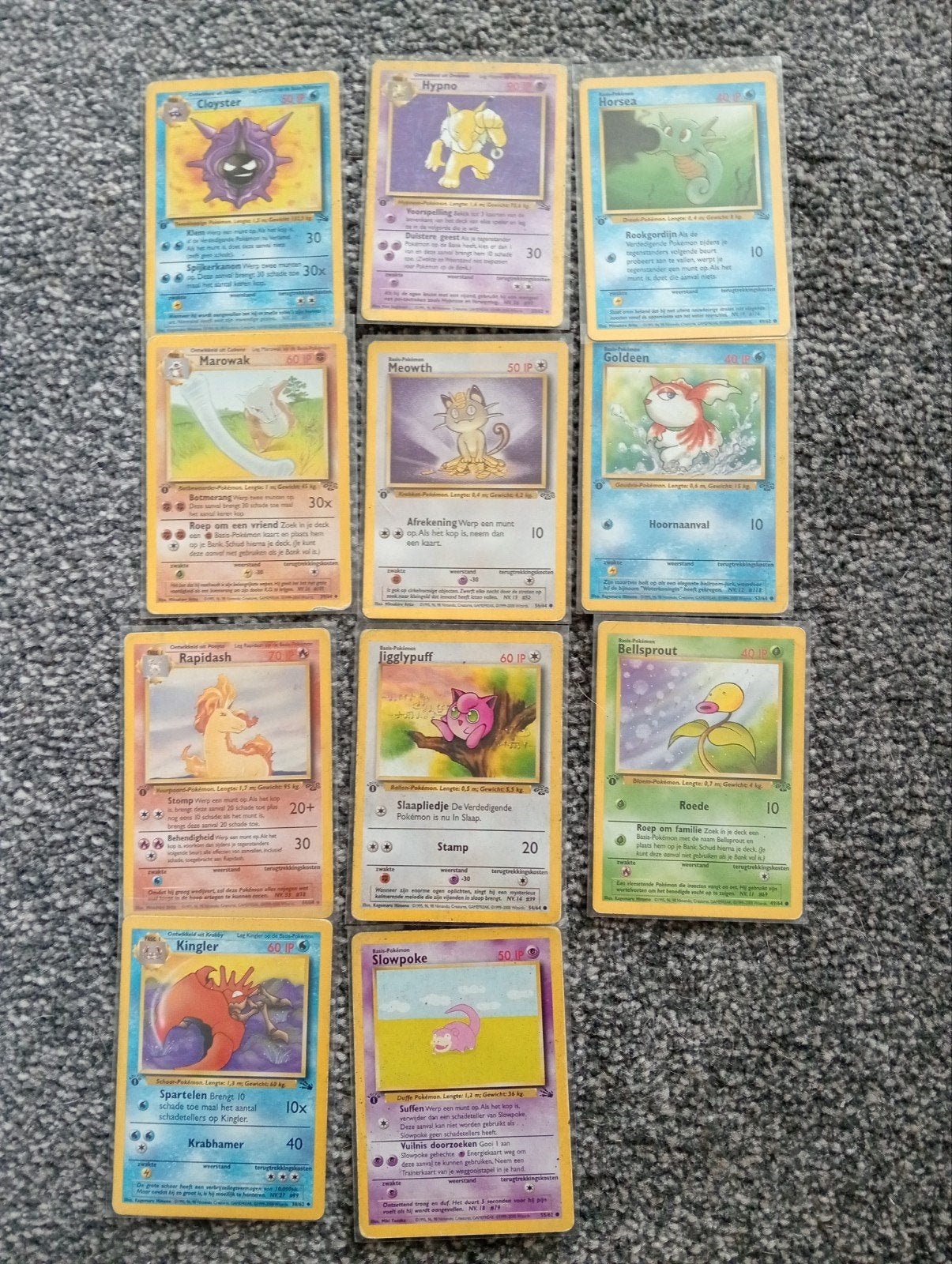 Pokémon kaarten - Set van 11 vintage kaarten, Verzenden, Gebruikt, Meerdere kaarten