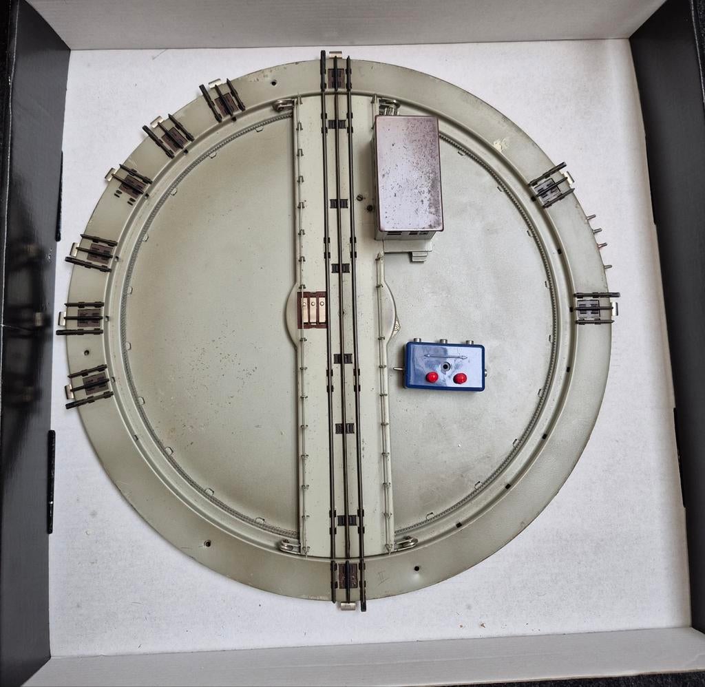 Marklin 7186 draaischijf met originele bedieningskastje, Wisselstroom, Gebruikt, Brug, Tunnel of Gebouw, Ophalen of Verzenden