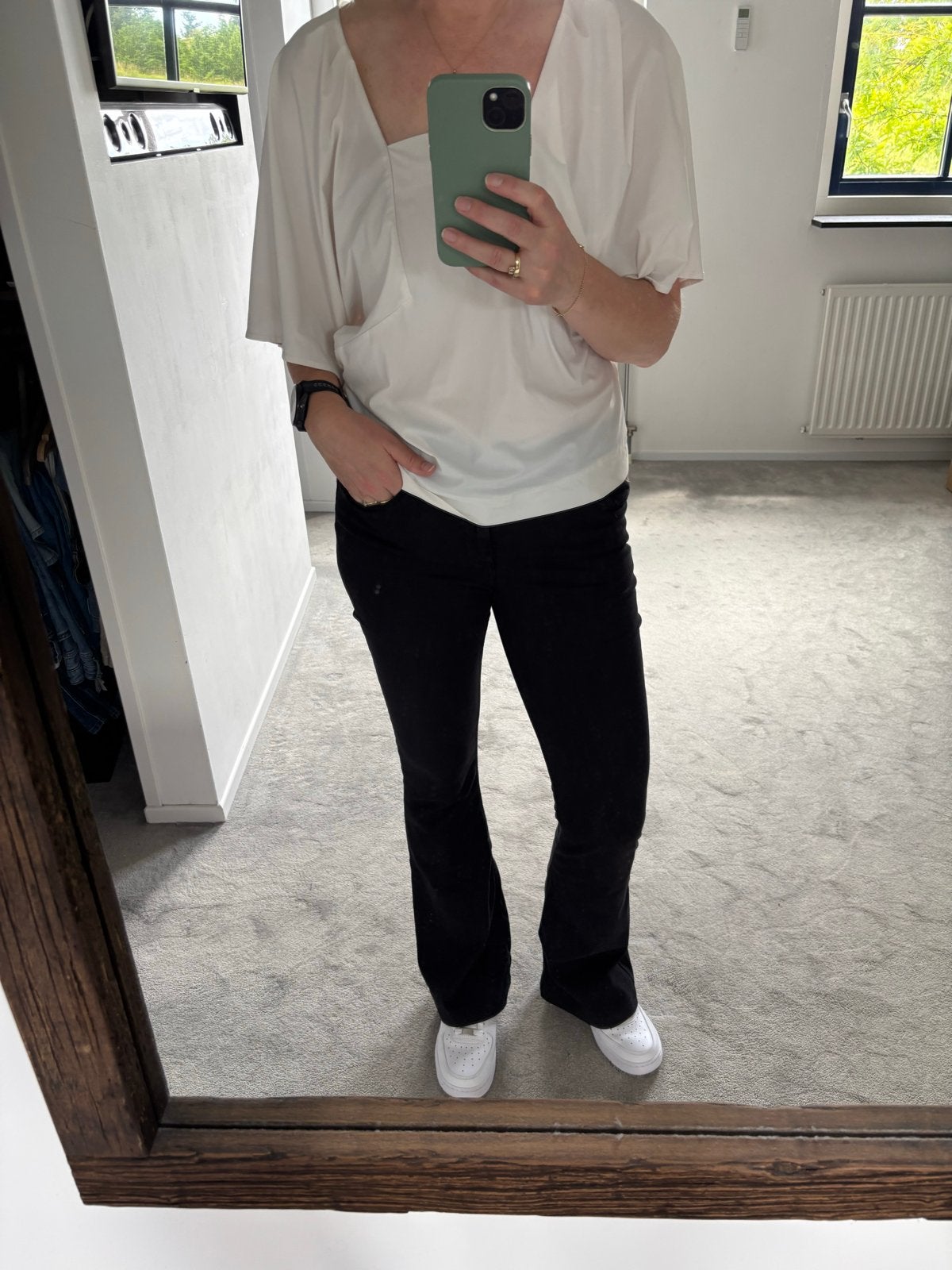 Lois Stretchy Flared Jeans Zwart - Zachte Stof, Ophalen of Verzenden, Gedragen, Zwart