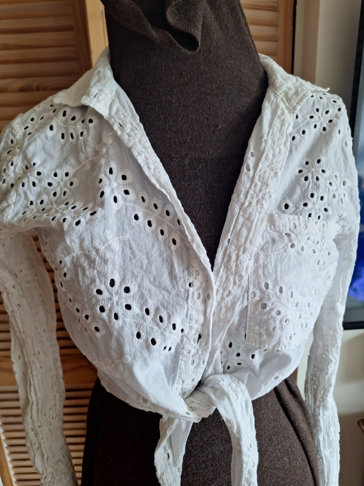 Blouse s m broderie, Ophalen of Verzenden, Zo goed als nieuw, Maat 38/40 (M)