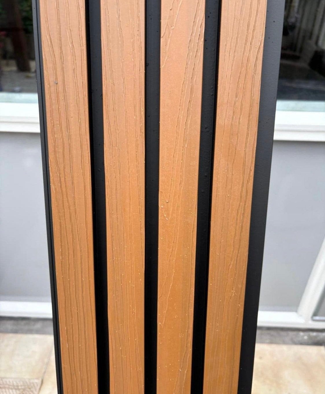 3x WPC gevelbekleding teak-zwart (MOET WEG), Ophalen, Nieuw