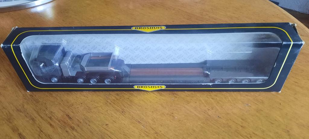 Daf XF / Broshuis 4ABD-58 uitschuifbare Dieplader WSI models, Ophalen of Verzenden, Nieuw, Bus of Vrachtwagen, Overige merken