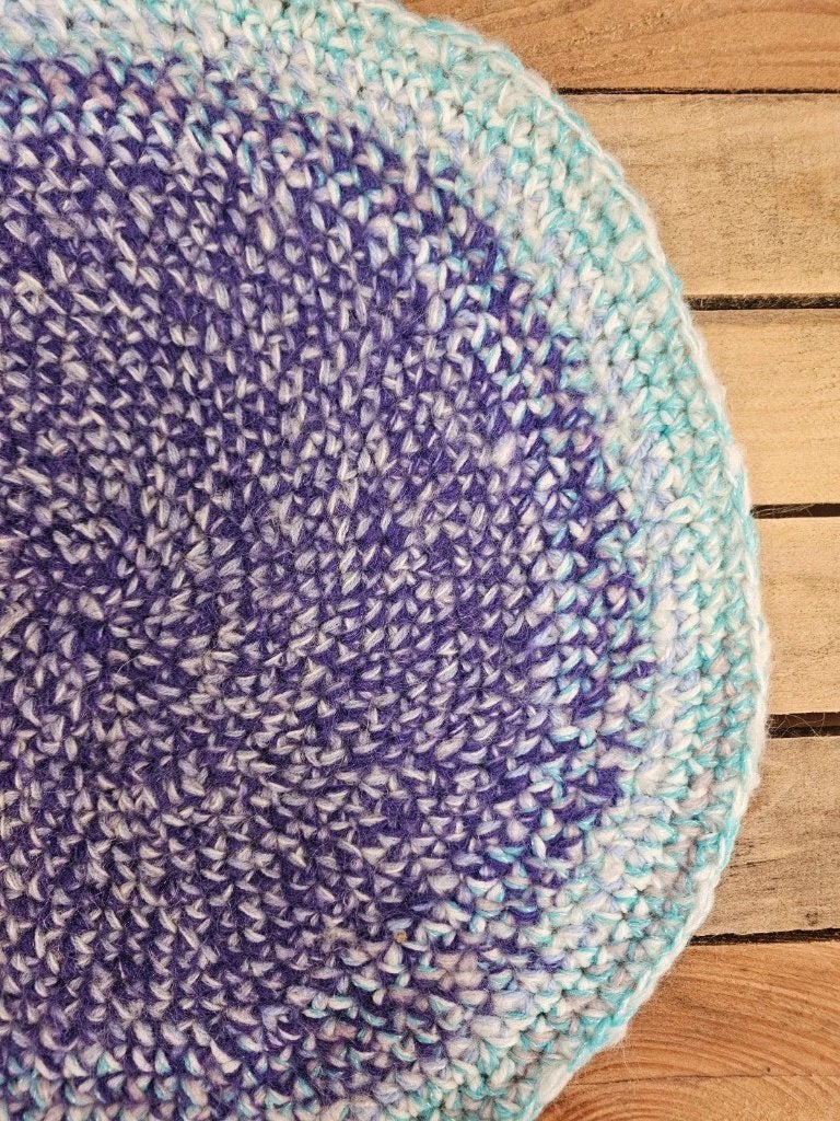 Granny Gehaakt Paars 45/45, Minder dan 50 cm, Gebruikt, Wit, Rond