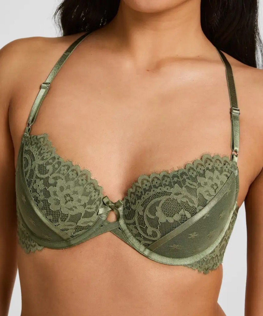 Groene Kanten Push-up BH - Diverse Maten Beschikbaar, Ophalen of Verzenden, Groen, BH