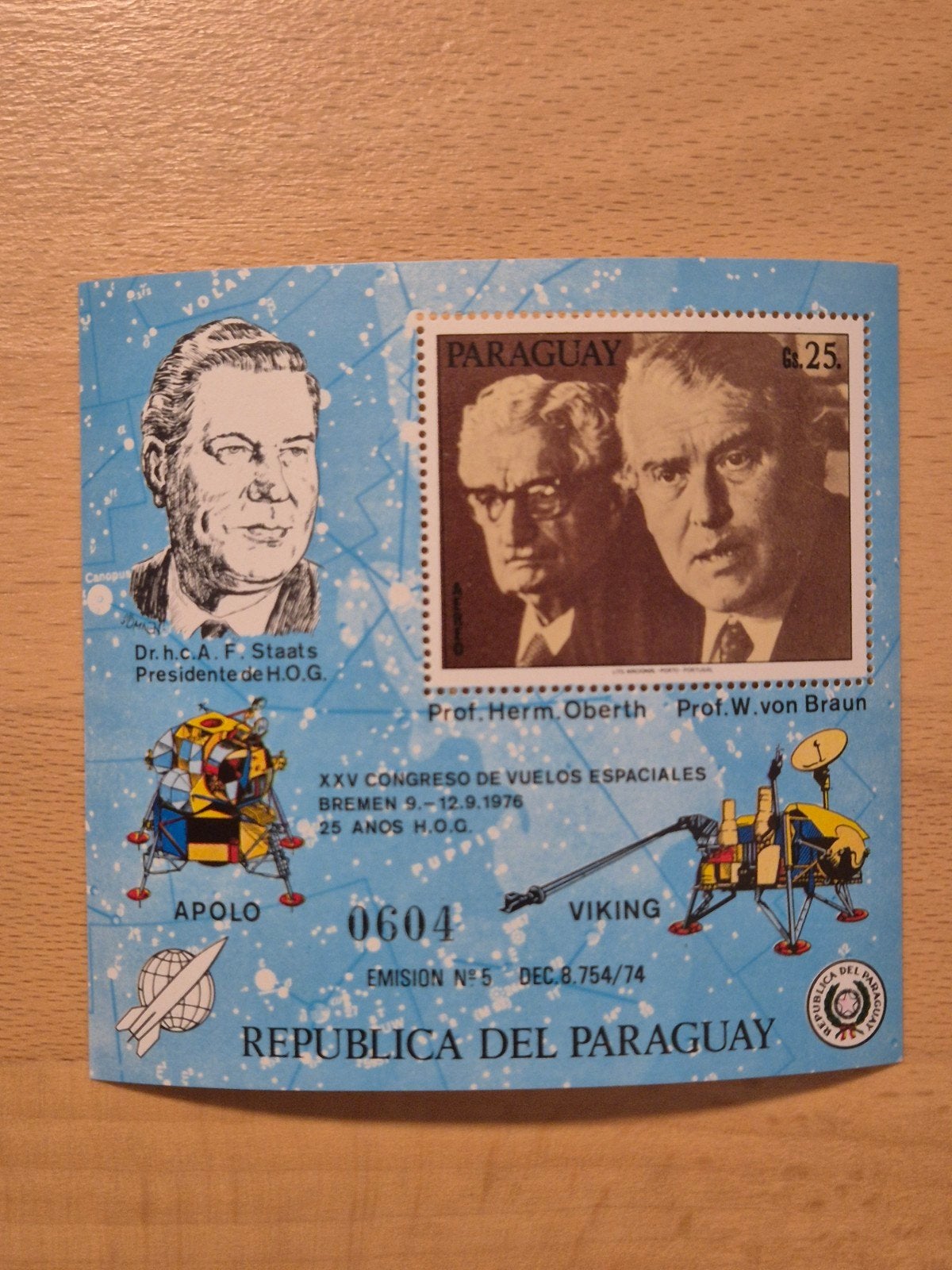Paraguay 1976 ruimtevaart, Postzegels en Munten, Ophalen of Verzenden, Postfris, Zuid-Amerika