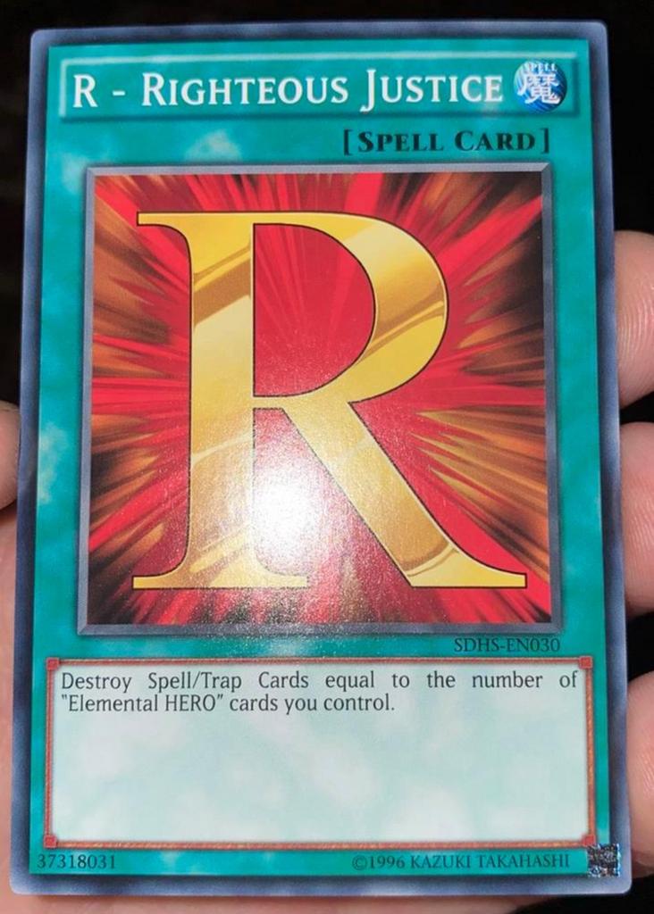 Yu-Gi-Oh! R - Righteous Justice SDHS Print !, Ophalen of Verzenden, Zo goed als nieuw, Losse kaart