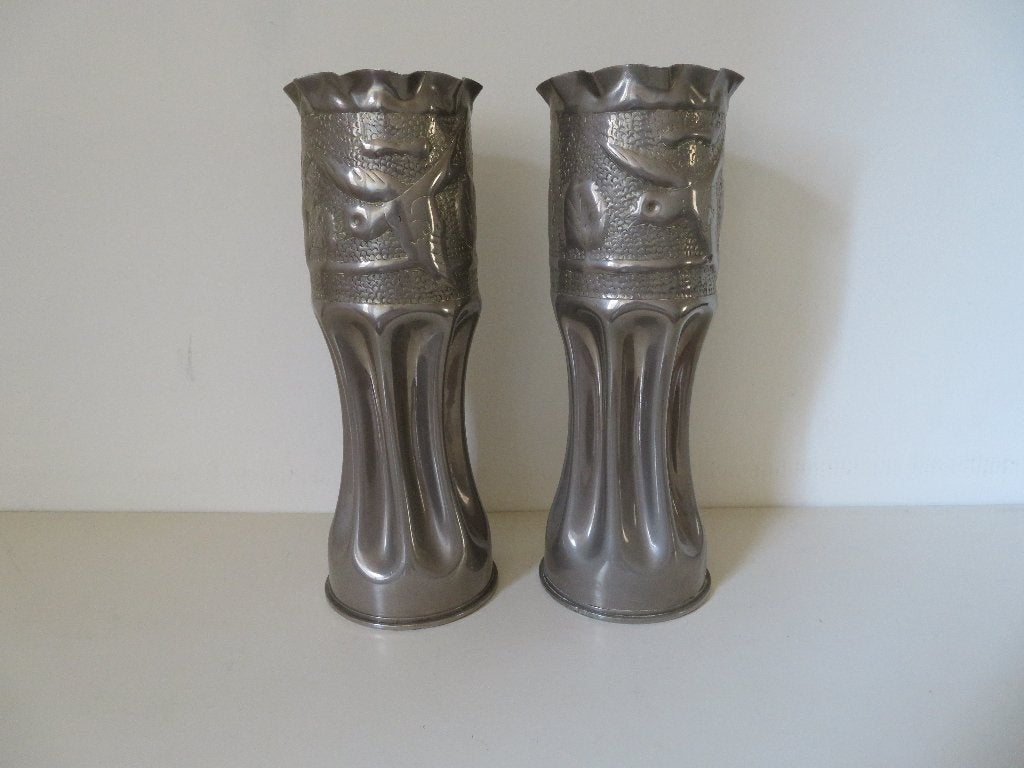 Trench-art hulzen WW2, Verzamelen, Ophalen of Verzenden, Landmacht, Overige gebieden, Hulzen of Bodemvondsten