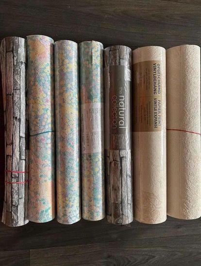 Behang papier, Ophalen of Verzenden, Minder dan 10 m²