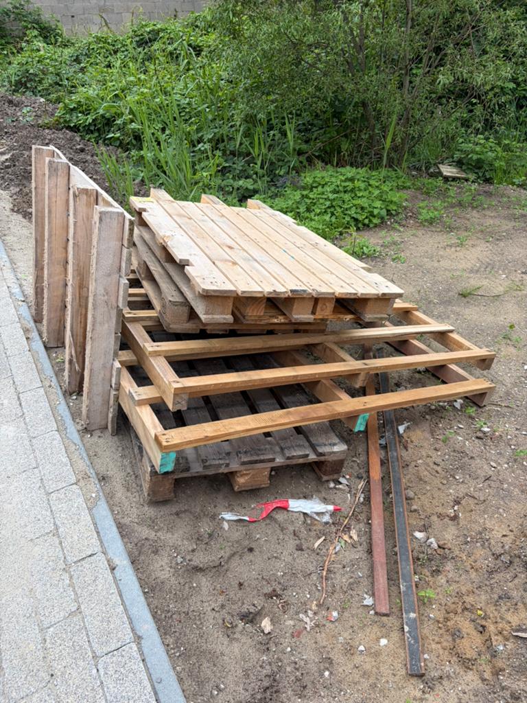 Pallets, Doe-het-zelf en Verbouw, Hout en Planken, Ophalen, Gebruikt, Pallet, Minder dan 200 cm