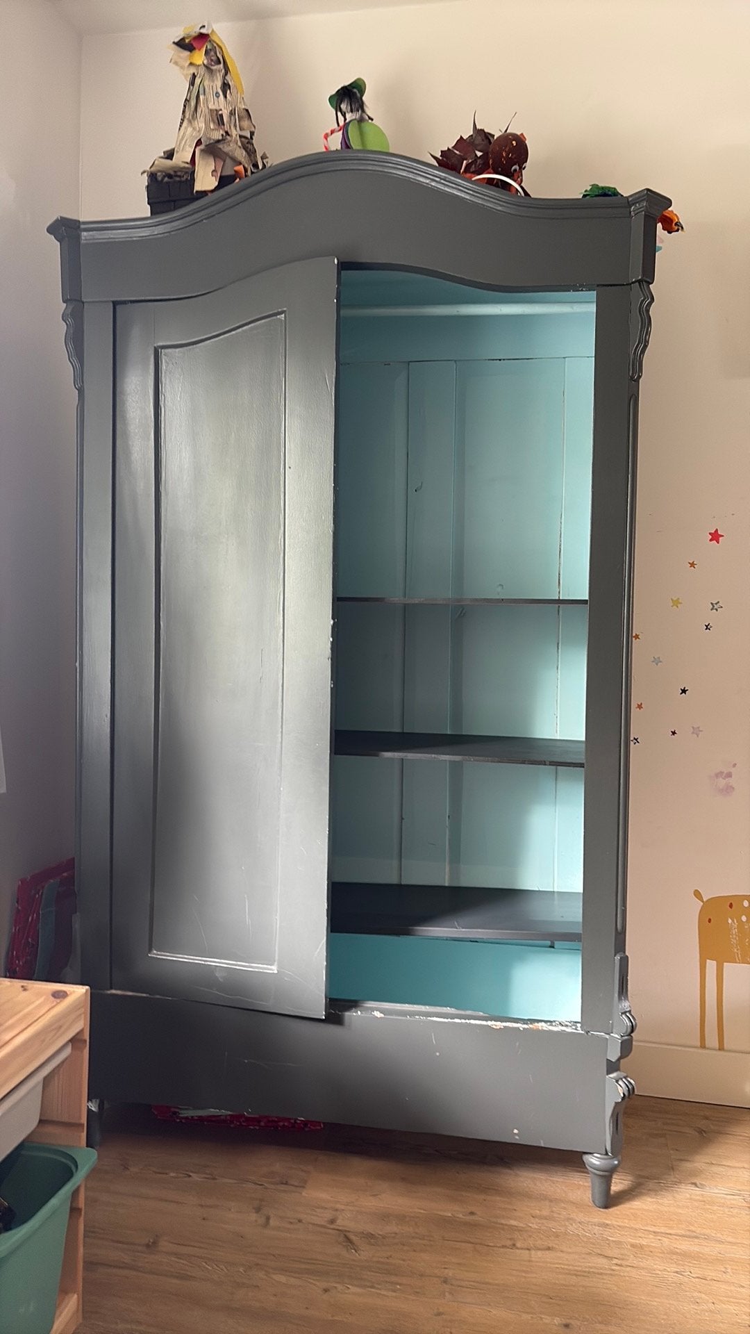 Brocante kledingkast - 108x195x48 cm - Gratis ophalen, Ophalen