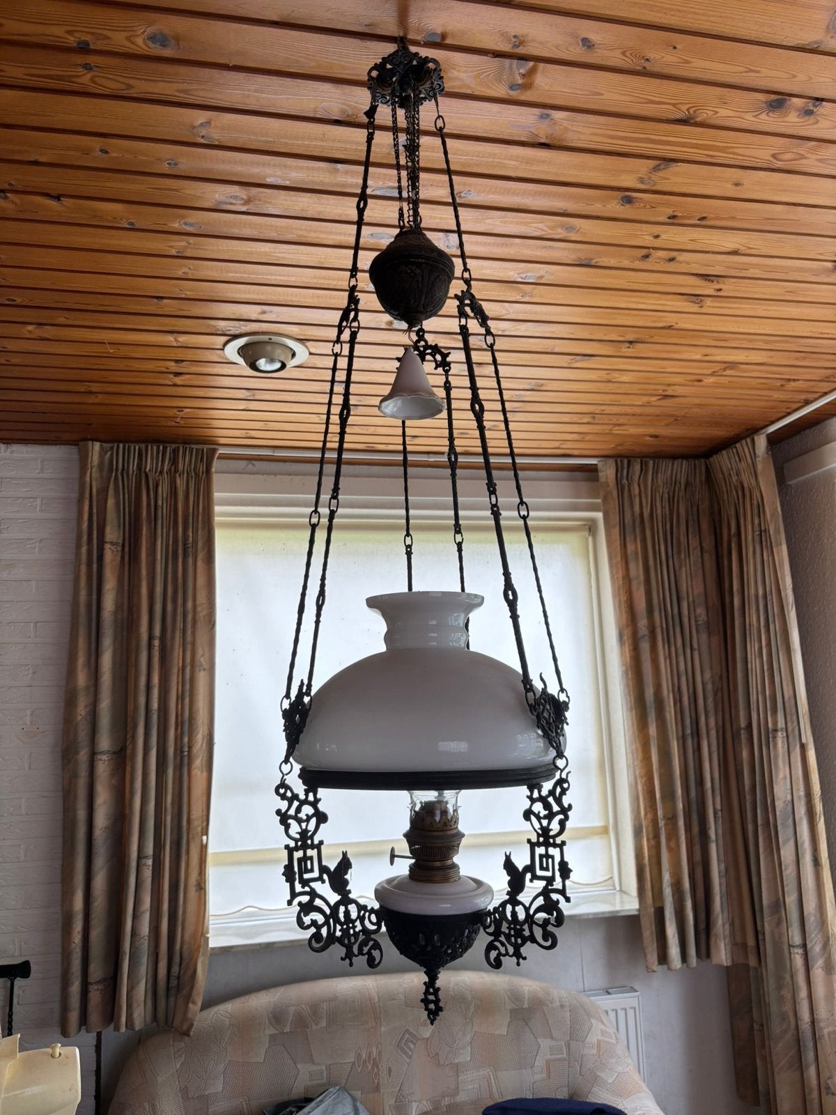 Antieke hanglamp (schippertje), Antiek en Kunst, Antiek | Lampen, Ophalen