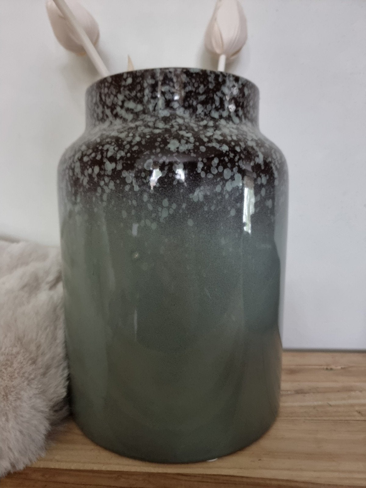 Vaas pot Hema in groen, Ophalen of Verzenden