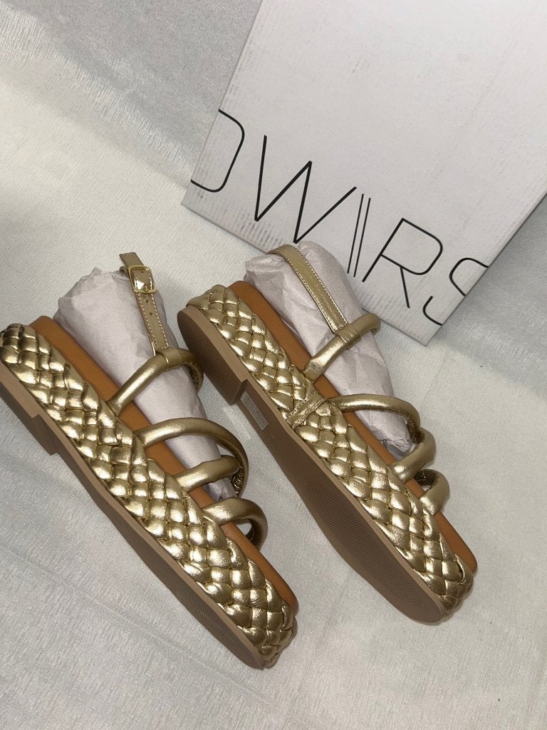 Dwrs Sandaal Cyprus Champagne/Goud 38 *~~nieuw~~*, Kleding | Dames, Overige kleuren, Verzenden, Nieuw, Sandalen of Muiltjes