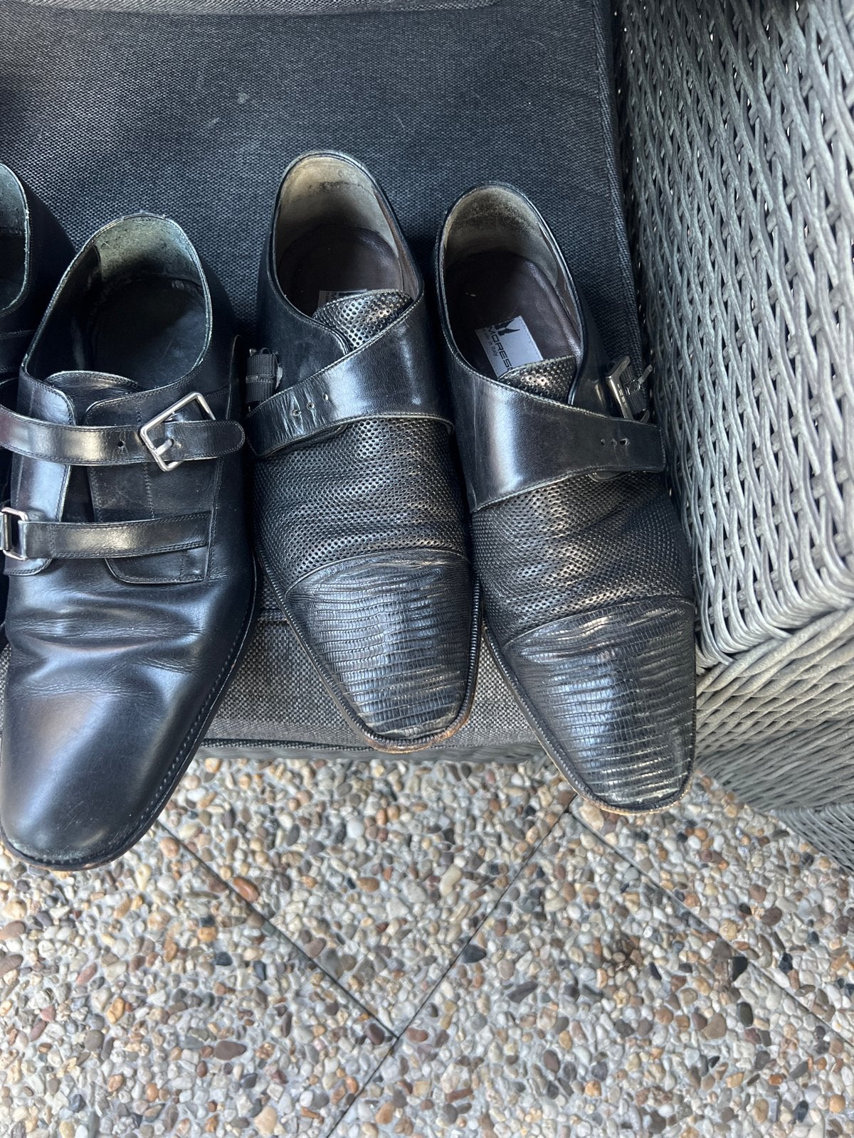 Mannen schoenen maat 42 - Moreschi, Versace, Dior, Ophalen of Verzenden, Gedragen, Zwart