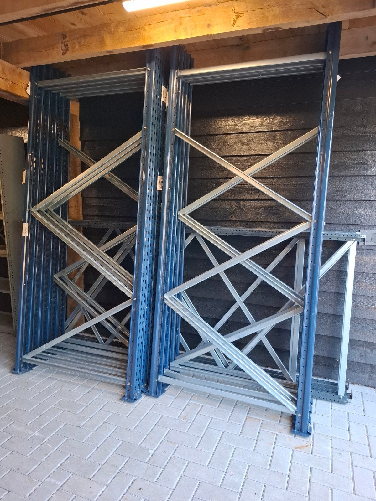 22m Pallet/Grootvakstelling met 9 staanders en 30 liggers, Huis en Inrichting, Kasten | Stellingkasten, Ophalen