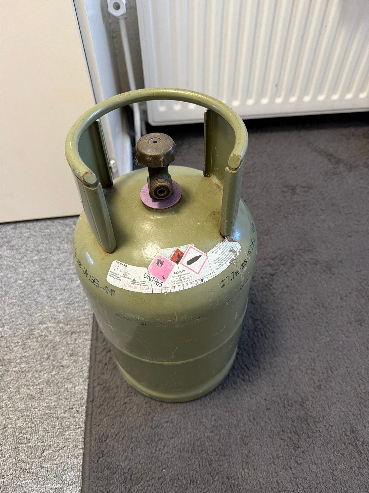 Propangasfles 7.7 kg - UN1965, Ophalen, Gebruikt