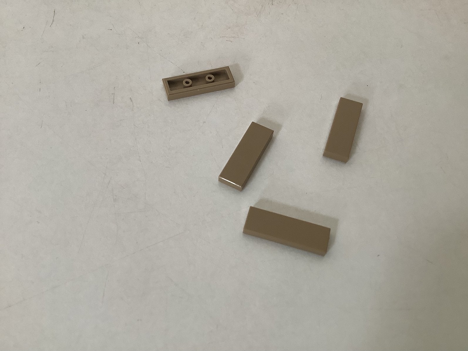 Lego tegel 1x3 donker beige, Ophalen of Verzenden, Gebruikt, Losse stenen, Lego