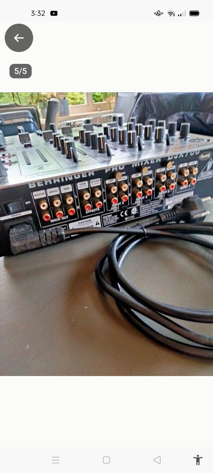 Behringer mengpaneel, Ophalen, Zo goed als nieuw, 5 tot 10 kanalen, Microfooningang
