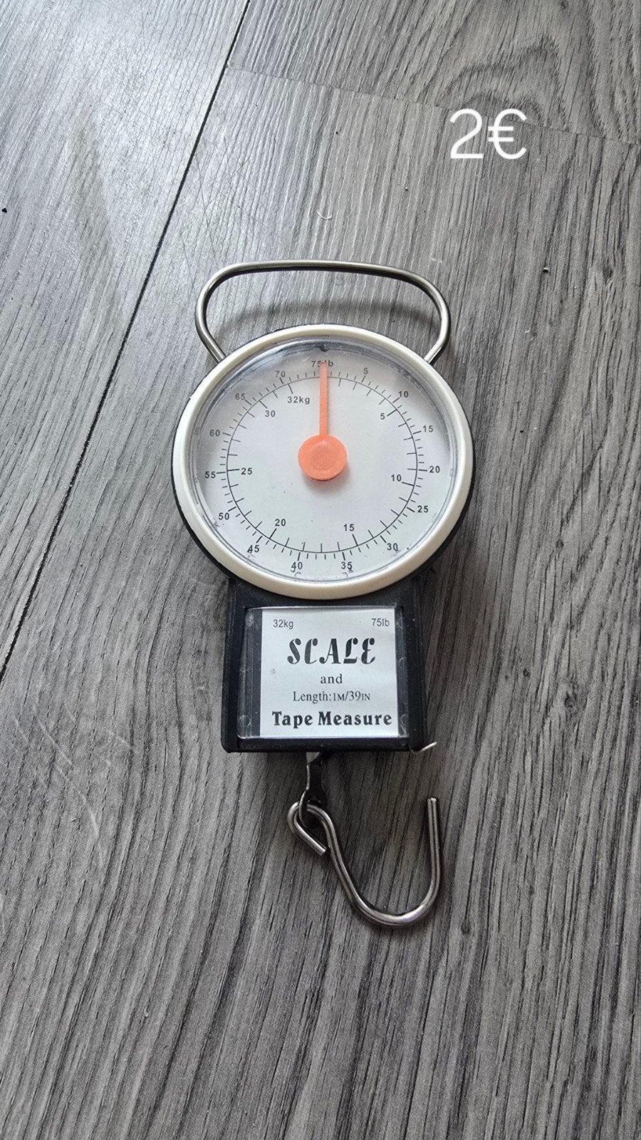 Handweegschaal met meetlint - 32kg capaciteit, Ophalen