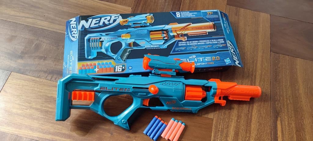 Nerf Elite 2.0 Eaglepoint RD-8 Blaster met accessoires, Kinderen en Baby's, Speelgoed | Buiten | Actiespeelgoed, Ophalen of Verzenden