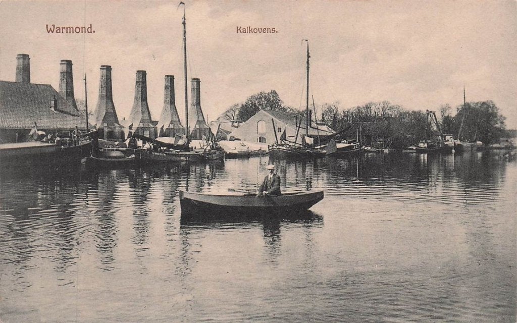 703-449-009 Warmond Kalkovens, Verzamelen, Verzenden, Voor 1920, Zuid-Holland