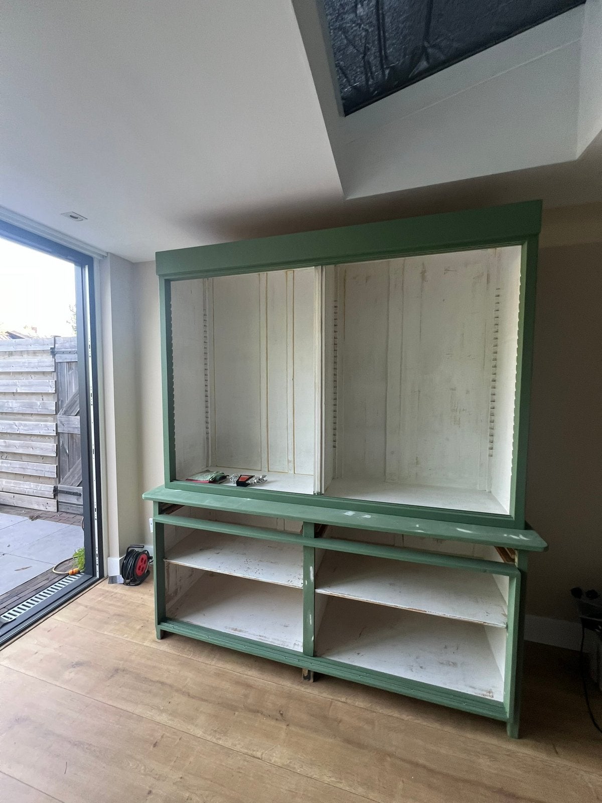 Bovenkant buffetkast te koop, Ophalen, 200 cm of meer, 25 tot 50 cm, Glas