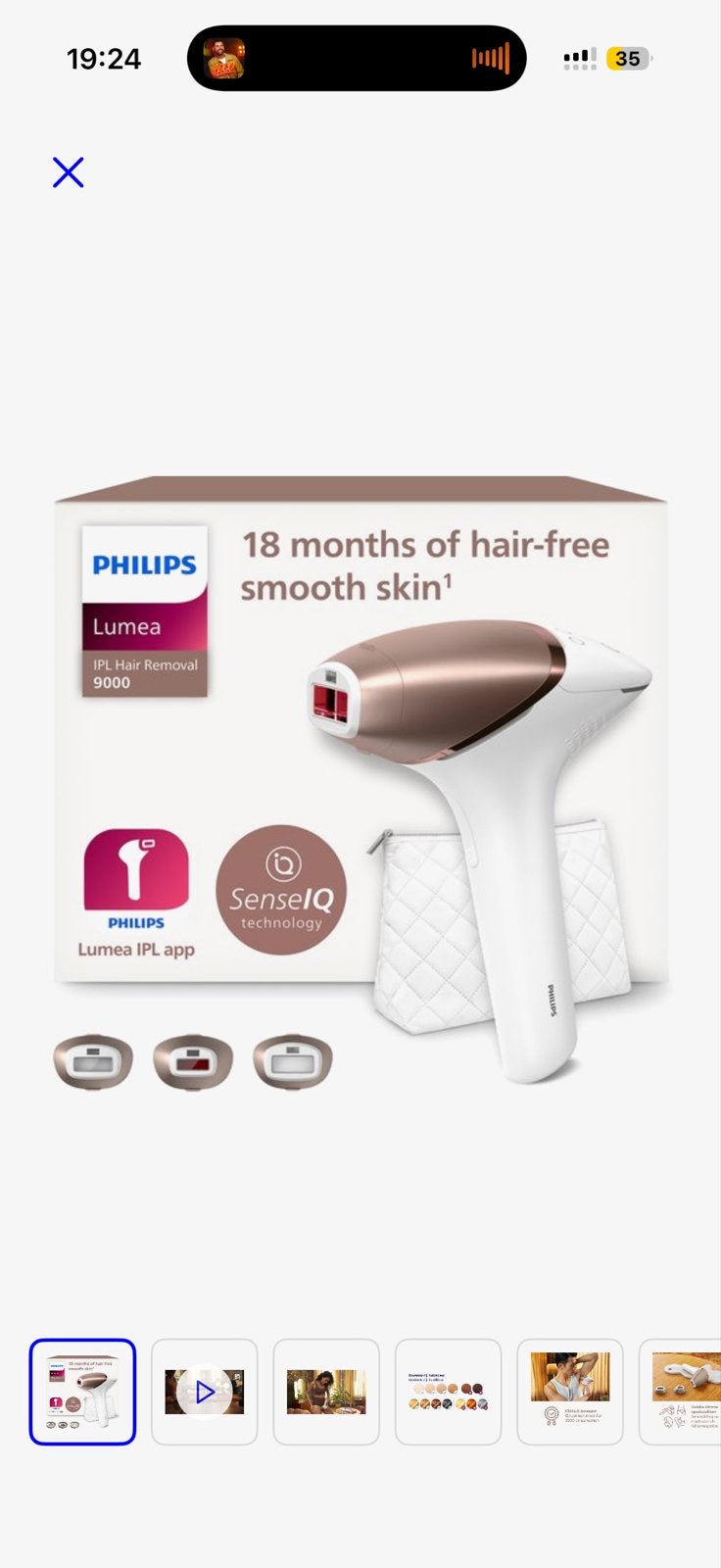 Philips Lumea IPL 9000 - Slechts 1x gebruikt, Ophalen of Verzenden, Zo goed als nieuw, Scheren en Epileren