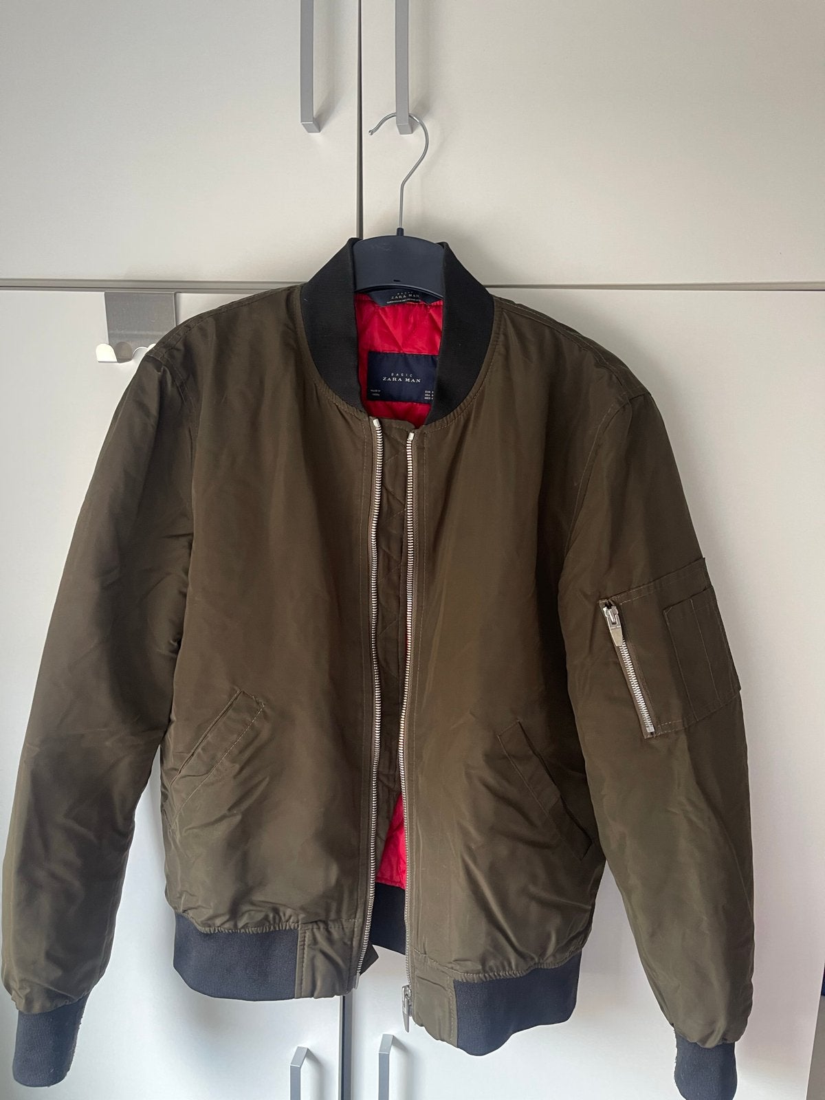 Zara Man Bomberjack - Maat M, Kleding | Heren, Jassen | Zomer, Ophalen of Verzenden, Zo goed als nieuw, Maat 48/50 (M), Groen