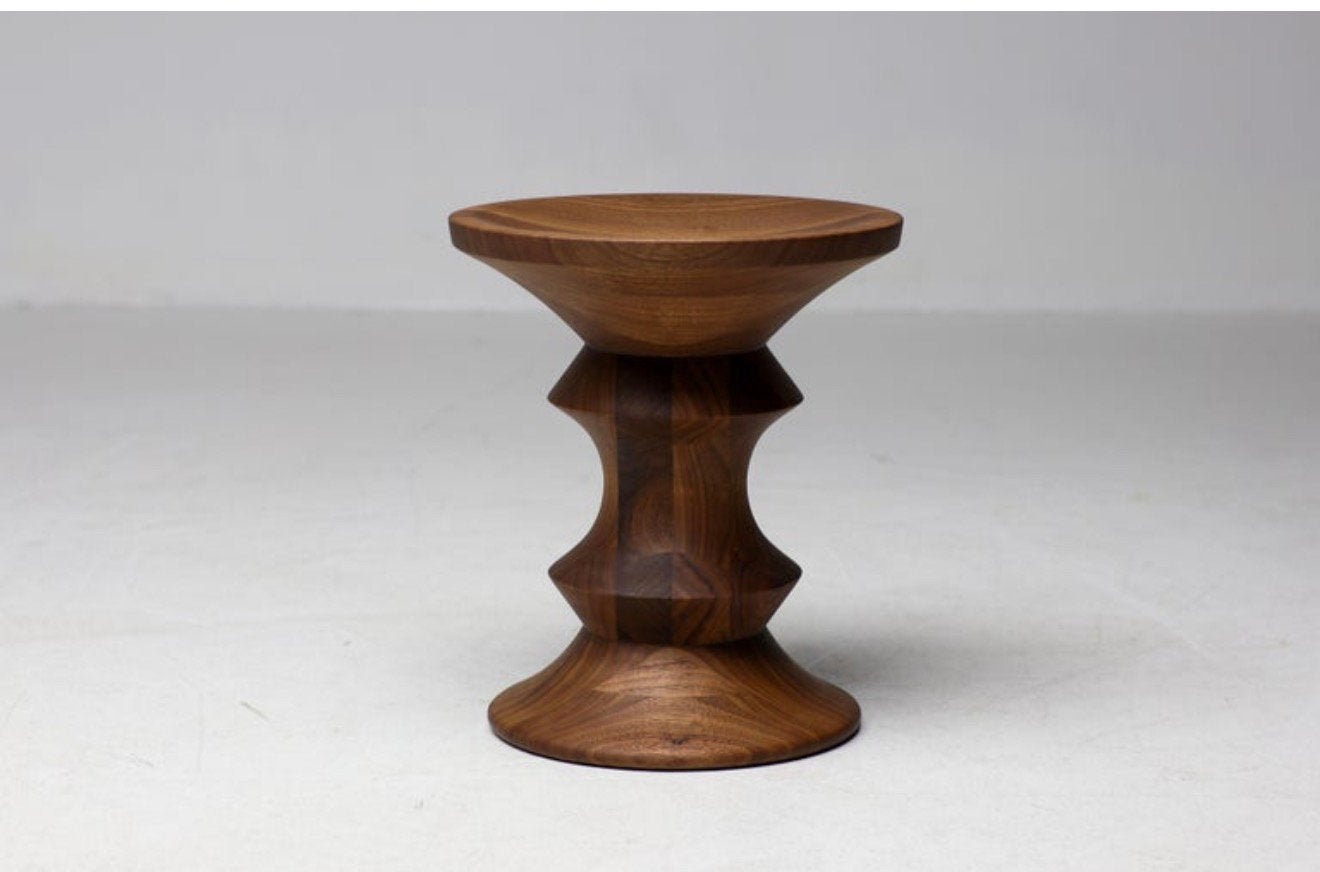 Vitra stool model C, 45 tot 60 cm, Stool model C walnut, -, Mid century modern
