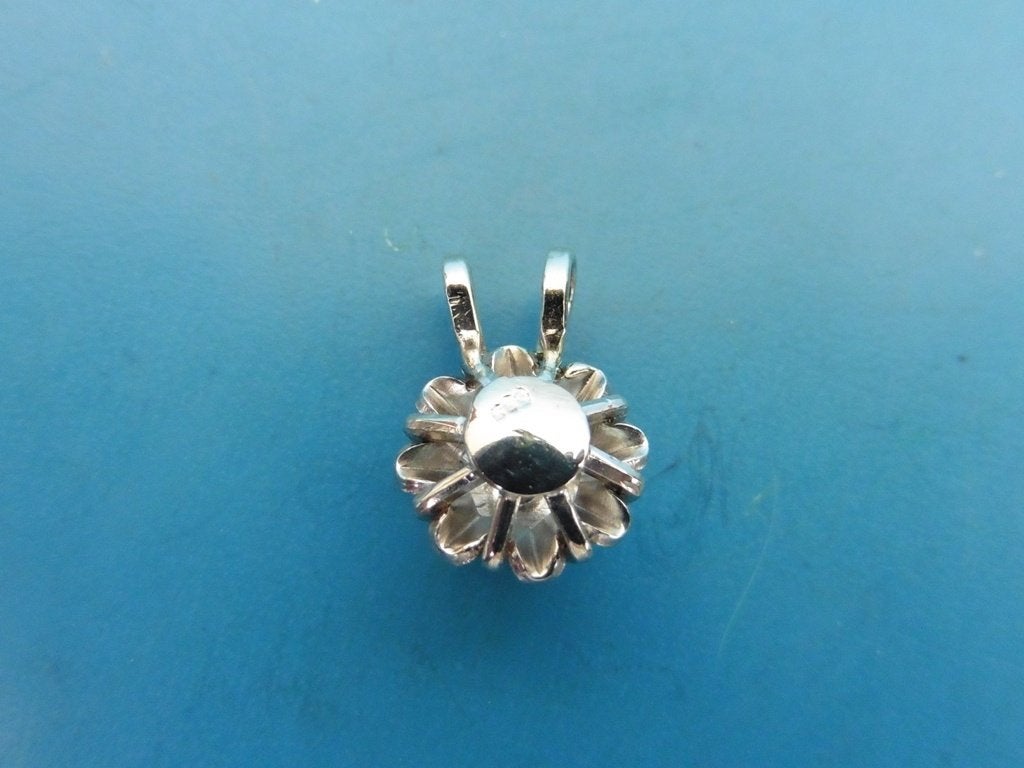 Witgouden hanger met briljant                            G35, Gebruikt, ., Ophalen of Verzenden, .