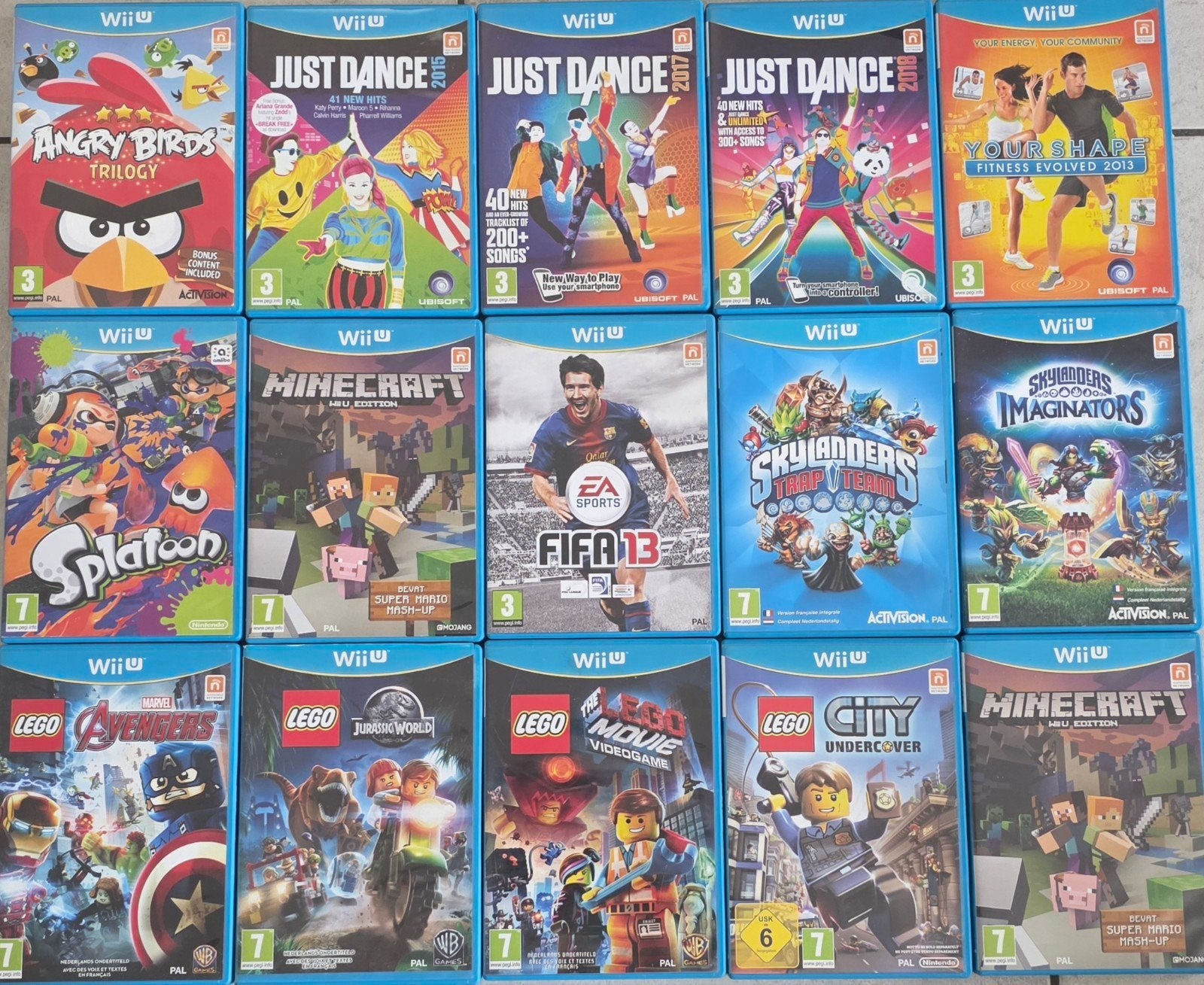 Wii U Games: LEGO, Skylanders, Just Dance, Minecraft, FIFA, Spelcomputers en Games, Games | Nintendo Wii U, Gebruikt, Overige genres