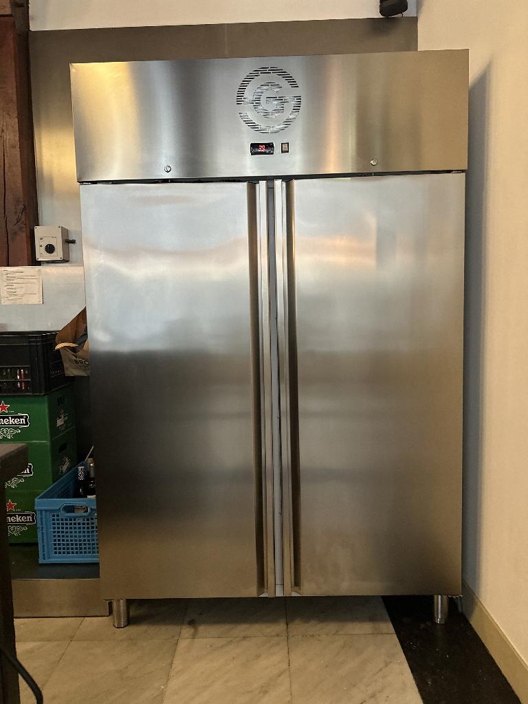 Koelkast - 2-Deurs - 1400 Liter - Zilver - 230V - G-Line, Ophalen, Zonder vriesvak, 200 liter of meer, 60 cm of meer
