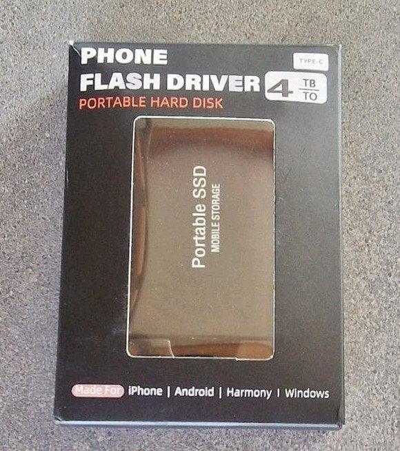 Nieuwe Portable SSD 4TB - Externe Flash Drive voor Telefoon, Computers en Software, Onbekend, Server, SSD, Nieuw
