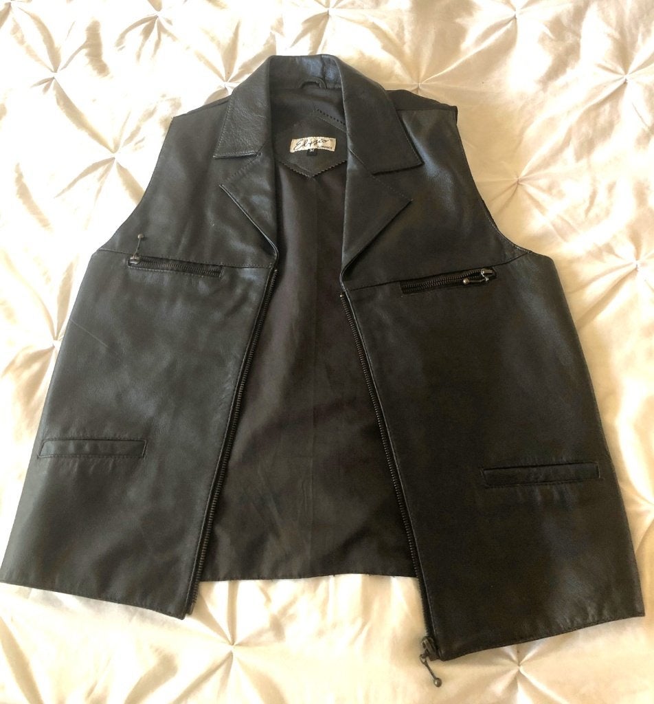 Leren dames gilet maat M, Maat 38/40 (M), Bruin, Ophalen of Verzenden, Zo goed als nieuw