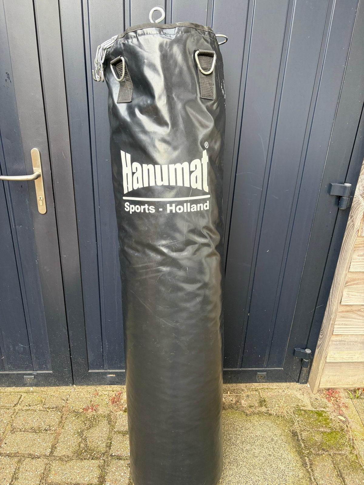 Bokszak Hanumat Sports Holland met handschoenen en beugel, Ophalen, Gebruikt, Bokszak