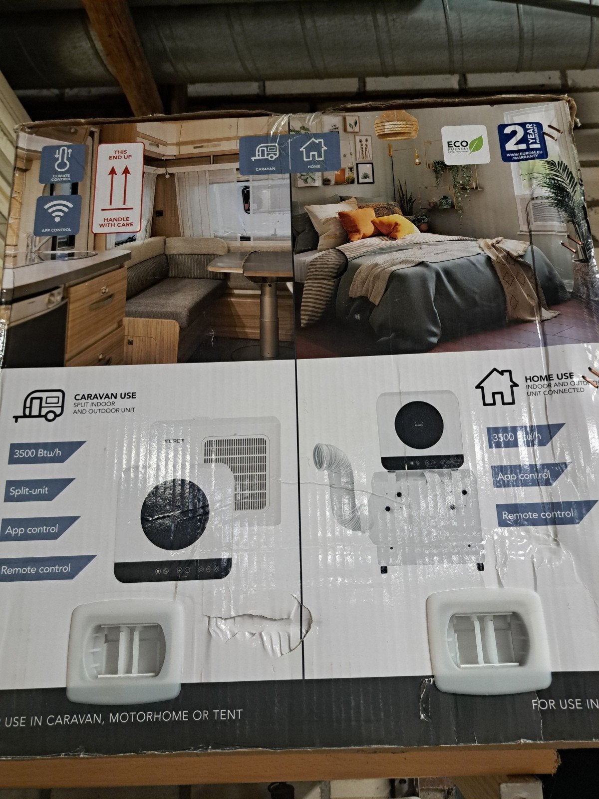 1 jaar oude Eurom AC3501 Wifi: Krachtige airco voor caravan, Witgoed en Apparatuur, Ophalen, Gebruikt, Timer, 3 snelheden of meer
