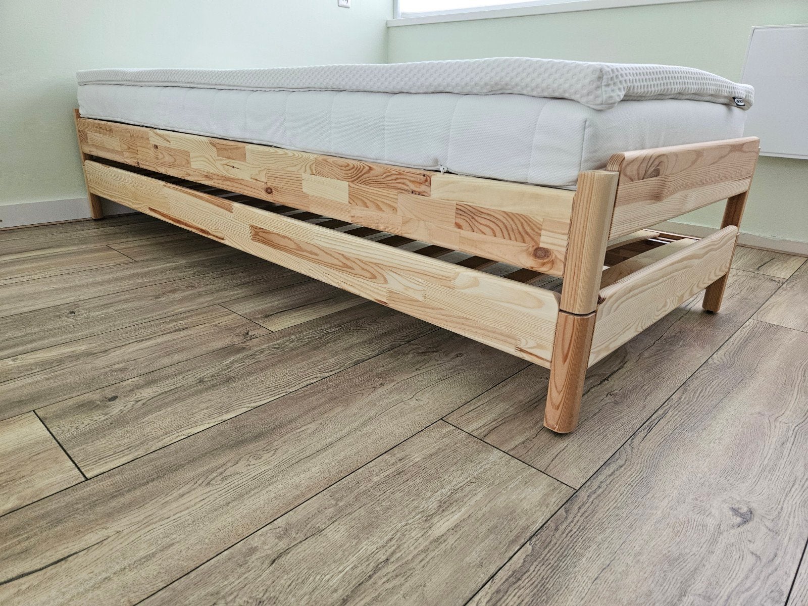 Logeerbed Utaker Ikea | 80 x 200 cm | incl. matras en topper, Ophalen, Tweepersoons, Zo goed als nieuw, 80 cm