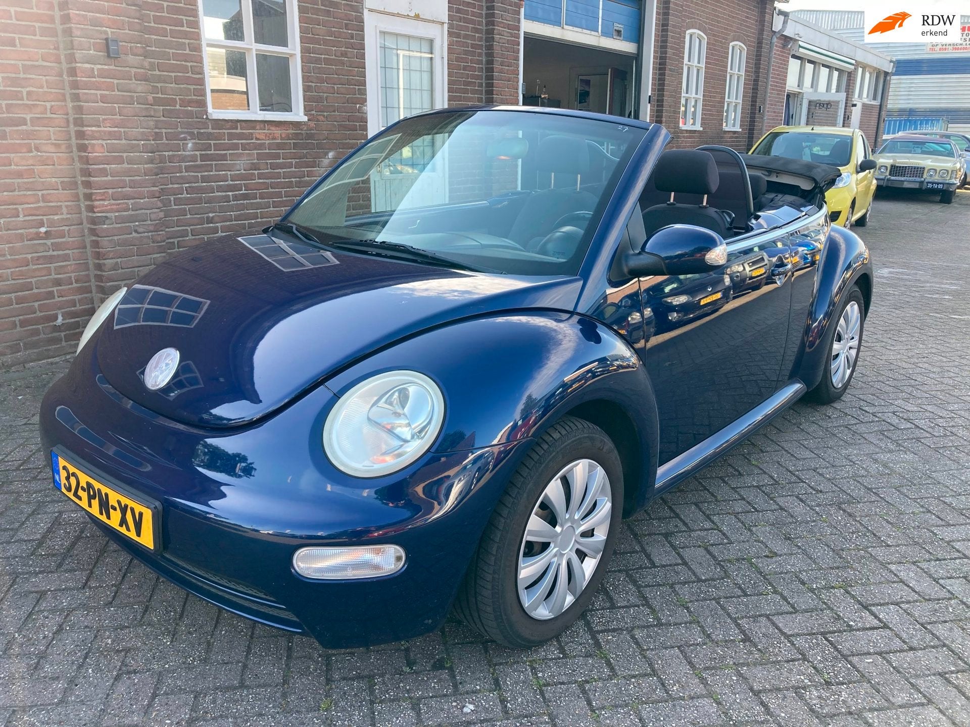 Volkswagen New Beetle Cabriolet 2.0 Highline Bj 2003, Car Pl, Auto's, Volkswagen, Voorwielaandrijving, Stof, Gebruikt, Beetle (Kever)