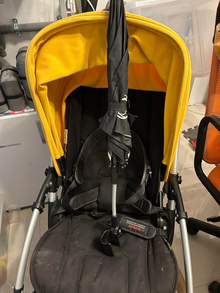 Gele Bugaboo Bee 5 kinderwagen met parasol, Kinderwagen, Gebruikt, Bugaboo, Verstelbare duwstang