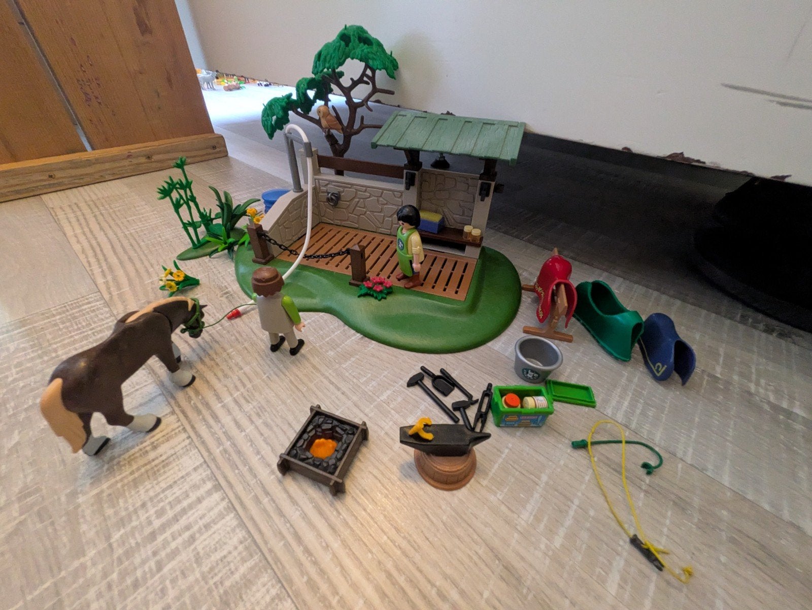 Playmobil Smid met werkende waterspuit en accessoires, Ophalen of Verzenden, Gebruikt, Complete set, Overige typen