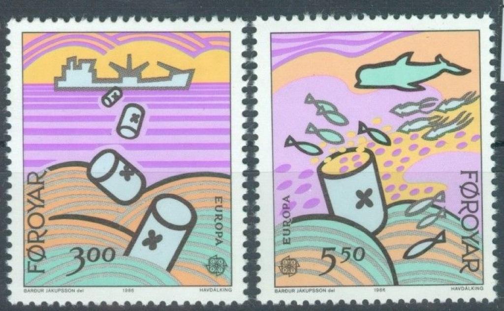 20-04 Faroer MI 134/5 postfris, Verzenden, Denemarken, Postfris